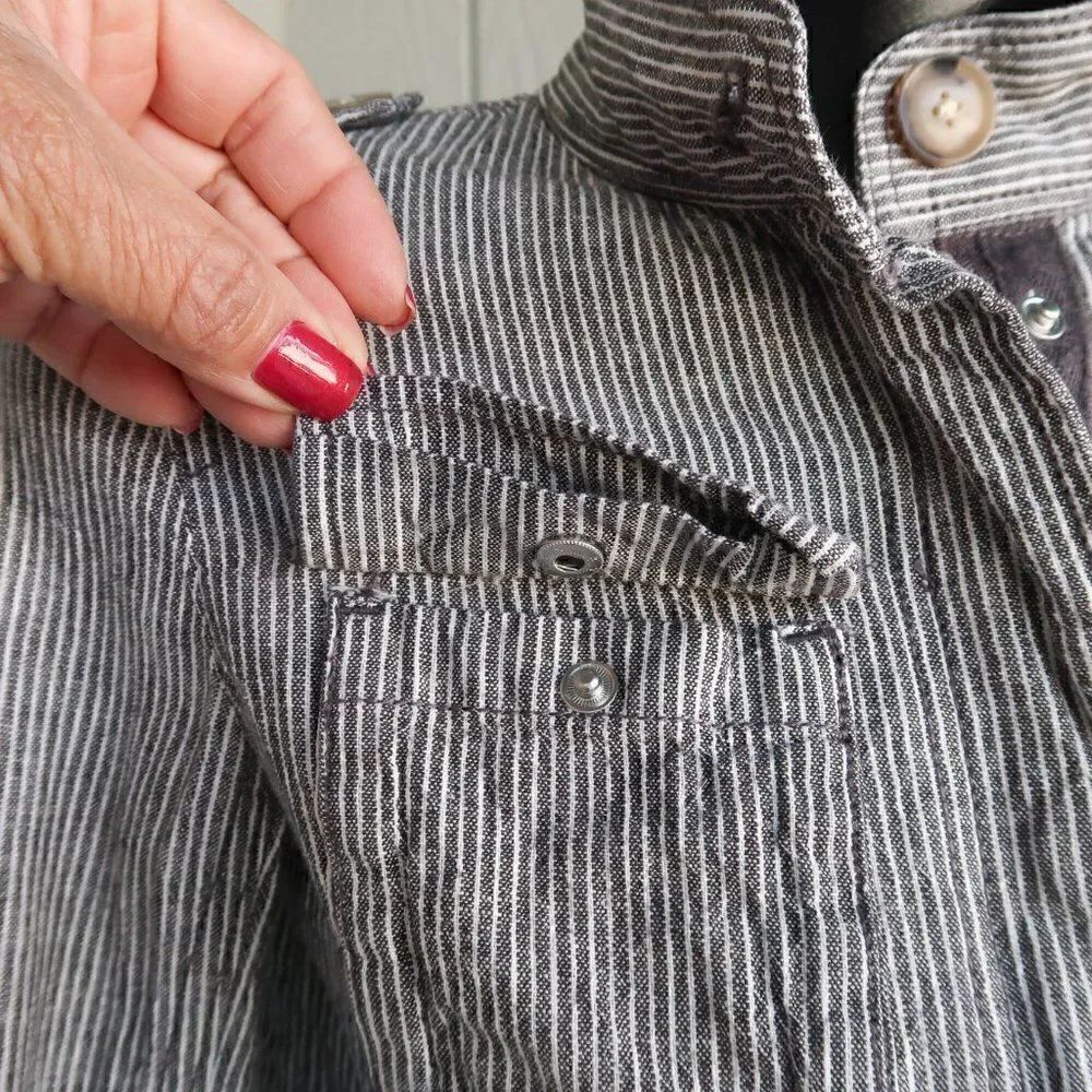 LOFT Denim Pin Stripe Conductor Jacket - Picture 6 of 12